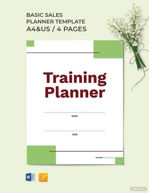Sample Training Planner Template