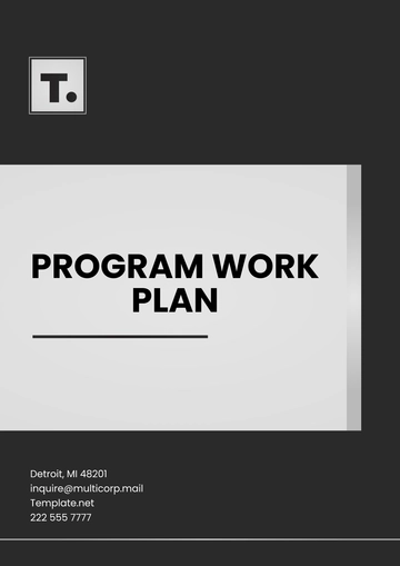 Free Program Work Plan Template to Edit Online