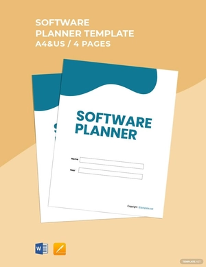 Simple Software Planner Template