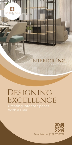 Free Interior Design Roll Up Banner Template to Edit Online