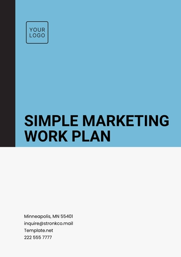 Free Simple Marketing Work Plan Template to Edit Online