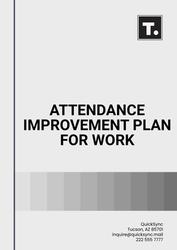 Free Attendance Improvement Plan For Work Template to Edit Online