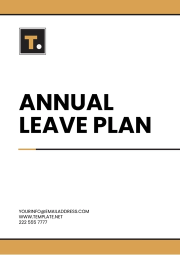 Free Annual Leave Plan Template to Edit Online