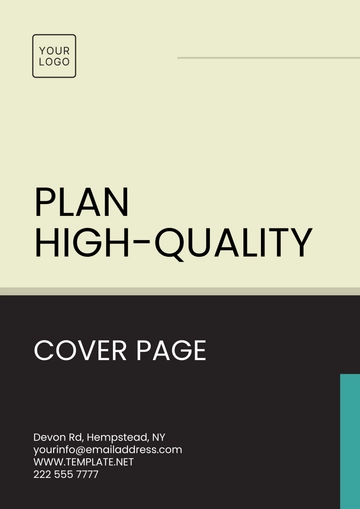Free Plan High-quality Cover Page Template to Edit Online