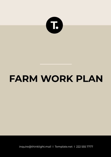 Free Farm Work Plan Template to Edit Online