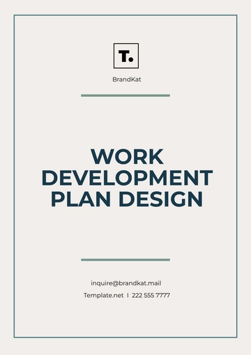 Free Work Development Plan Design Template to Edit Online