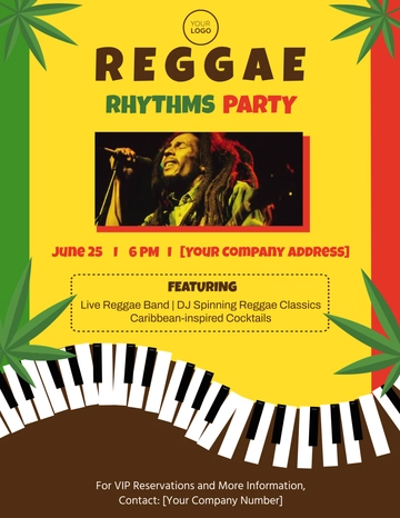 Free Reggae Party Flyer Template to Edit Online