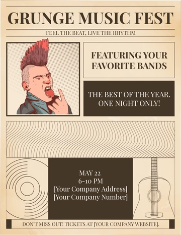 Free Grunge Newspaper Flyer Template to Edit Online