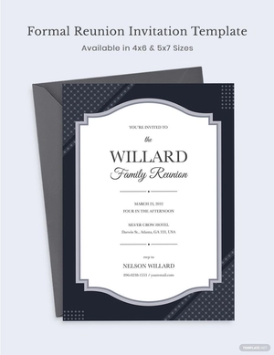 Formal Reunion Invitation Template