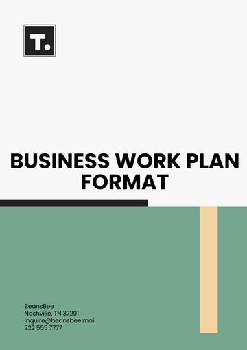 Free Business Work Plan Format Template to Edit Online