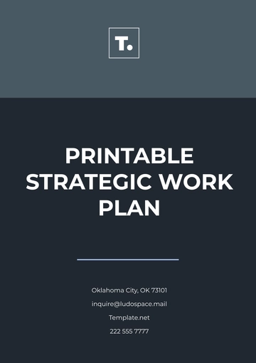 Free Printable Strategic Work Plan Template to Edit Online
