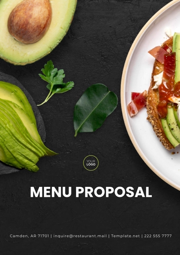 Free Menu Proposal Template to Edit Online