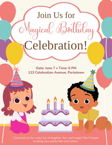 Free Kids Birthday Flyer Template to Edit Online