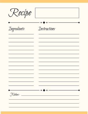 Free Full Page Recipe Template to Edit Online