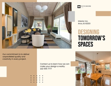 Free Interior Design Company Brochure Template to Edit Online