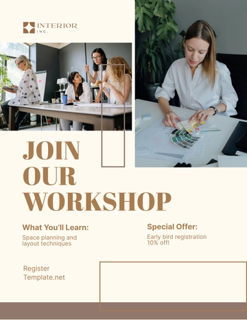 Free Interior Design Workshop Flyer Template to Edit Online