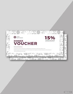 Dinner voucher Template