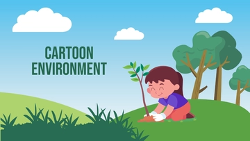 Free Environment Cartoon Background Template to Edit Online