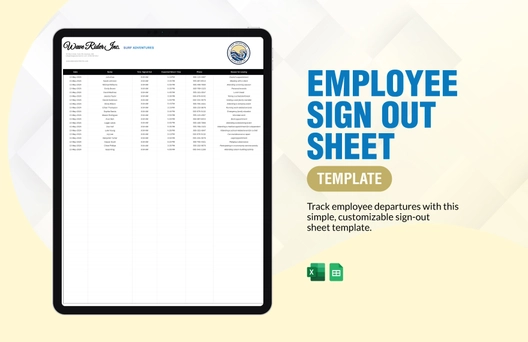 Employee Sign Out Sheet Template