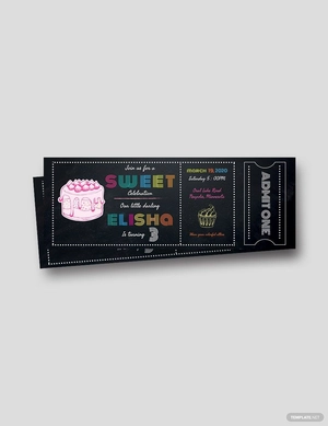 Birthday Admission Ticket Template