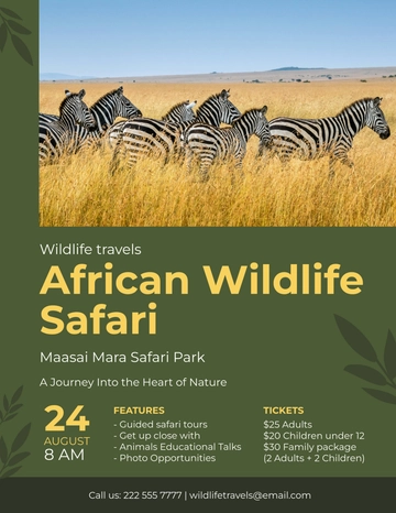 Free Wildlife Safari Flyer Template to Edit Online Free Wildlife Safari Flyer Template to Edit Online