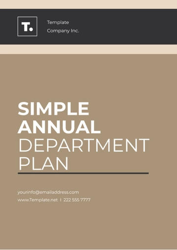 Free Simple Annual Department Plan Template to Edit Online