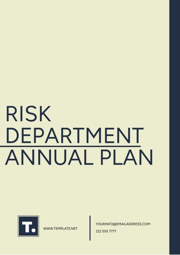 Free Risk Department Annual Plan Template to Edit Online