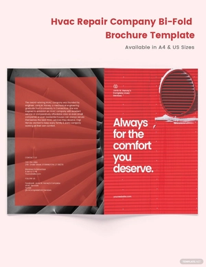 HVAC Repair Company Bi-Fold Brochure Template