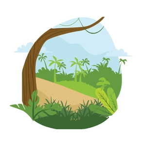 Free Jungle Environment Clipart Template to Edit Online