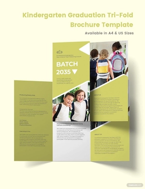Kindergarten Graduation Tri-Fold Brochure Template
