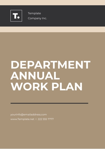 Free Department Annual Work Plan Template to Edit Online