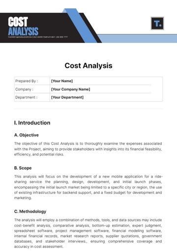 Free Cost Analysis Template to Edit Online