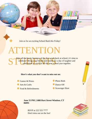 Free Classroom Announcement Flyer Template to Edit Online