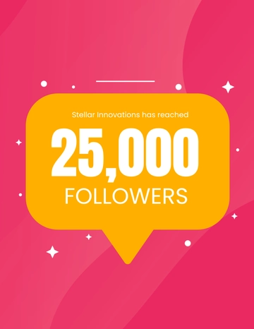 Free Thank you Followers Flyer Template to Edit Online