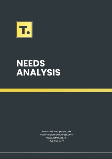 Free Needs Analysis Template to Edit Online