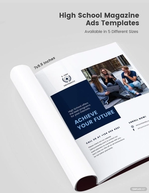 High School Magazine Ads Template