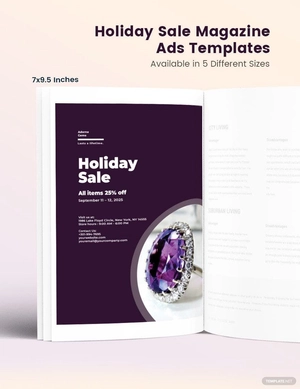 Holiday Sale Magazine Ads Template