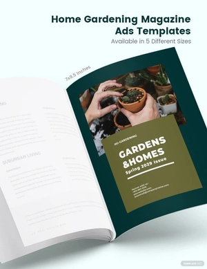 Home Gardening Magazine Ads Template