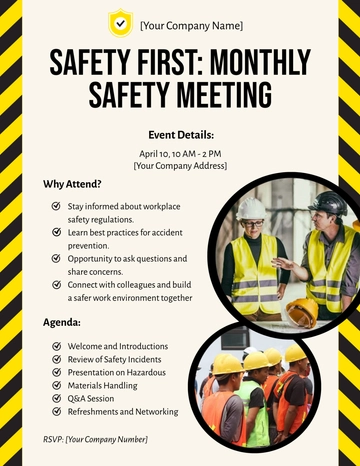 Free Safety Meeting Flyer Template to Edit Online