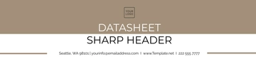 Free Datasheet Sharp Header Template to Edit Online
