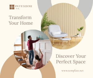 Free Interior Design Ad Banner Template to Edit Online