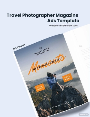 Travel Photographer Magazine Ads Template