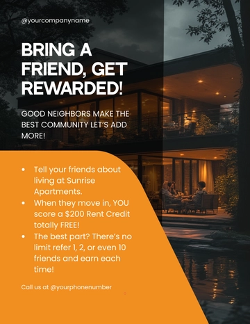 Free Resident Referral Flyer Template to Edit Online