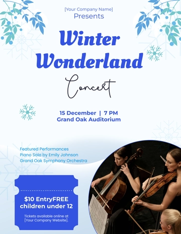 Free Winter Concert Flyer Template to Edit Online