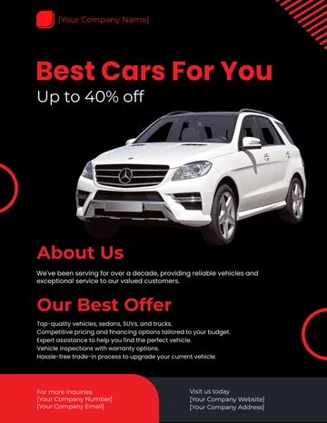 Free Car Salesman Flyer Template to Edit Online