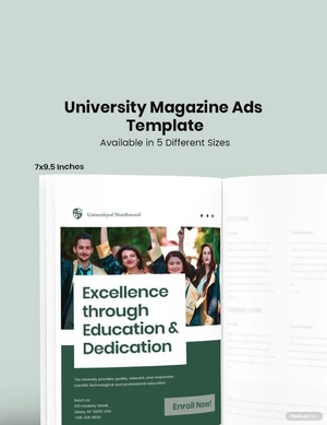 University Magazine Ads Template