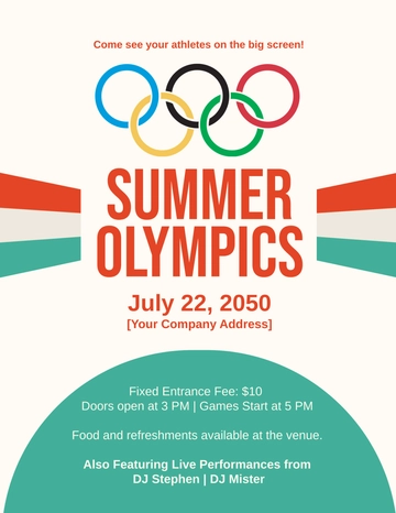 Free Summer Olympics Flyer Template to Edit Online