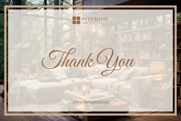 Free Interior Design Thank You Postcard Template to Edit Online