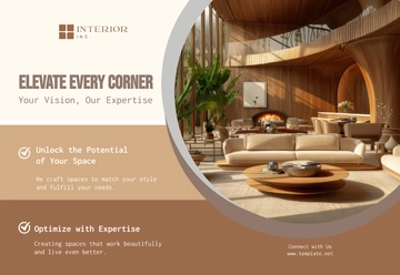 Free Interior Design Marketing DL Card Template to Edit Online