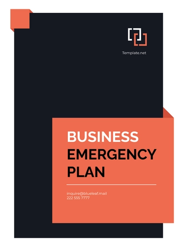 Free Business Emergency Plan Template to Edit Online